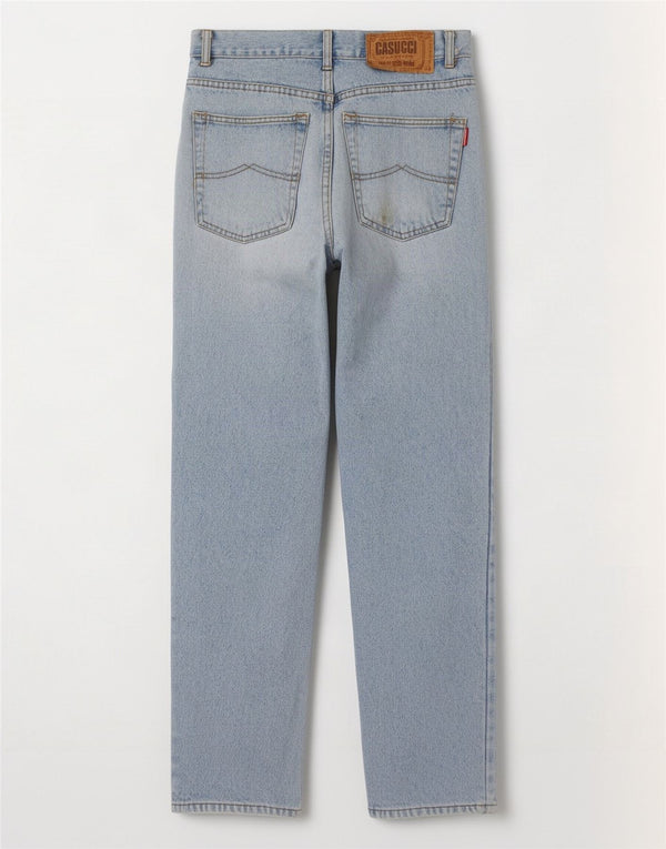 Cassuci Mens Straight Jeans IT 48 Medium W30 L32 Blue Cotton