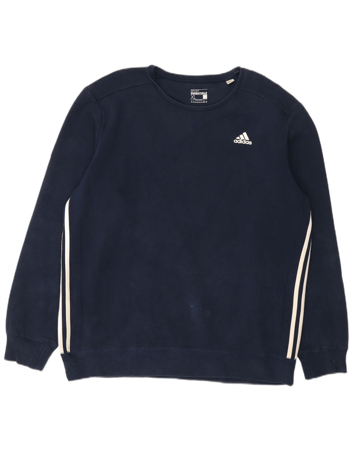 Adidas Mens Sweatshirt Jumper XL Navy Blue Cotton