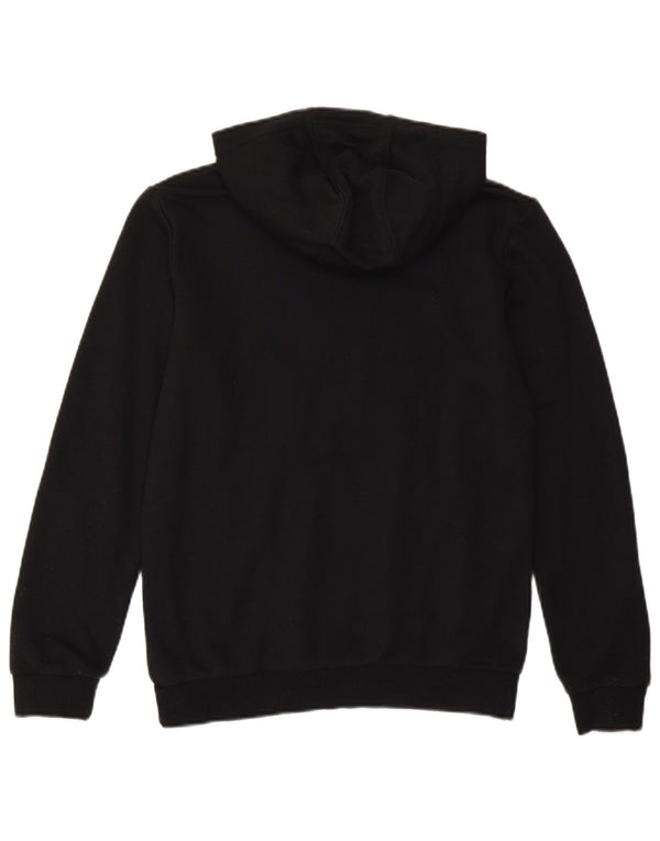 Adidas Boys Graphic Hoodie Jumper 11-12 Years Black Cotton