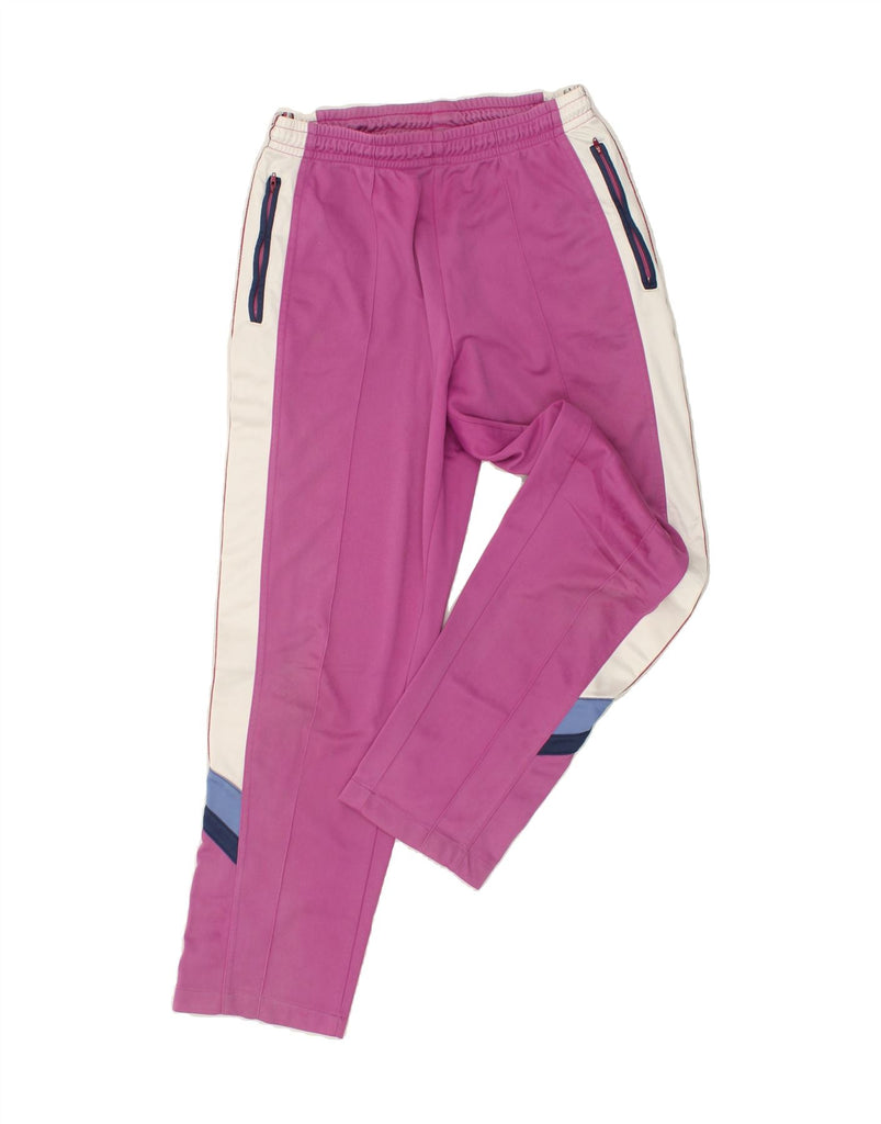 ASICS Mens Tracksuit Trousers IT 46 Small Pink Colourblock Polyamide | Vintage Asics | Thrift | Second-Hand Asics | Used Clothing | Messina Hembry 