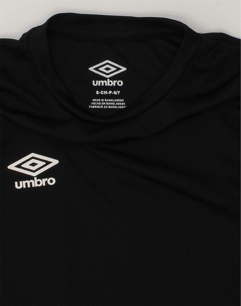 UMBRO Boys Graphic Top Long Sleeve 6-7 Years Small  Black | Vintage Umbro | Thrift | Second-Hand Umbro | Used Clothing | Messina Hembry 