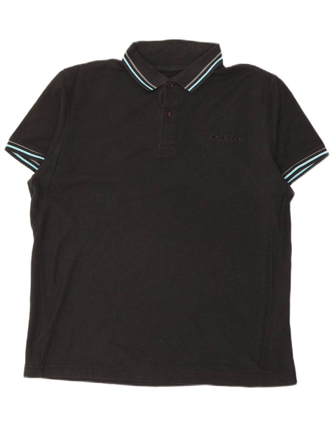 LOTTO Mens Polo Shirt XS Black Cotton