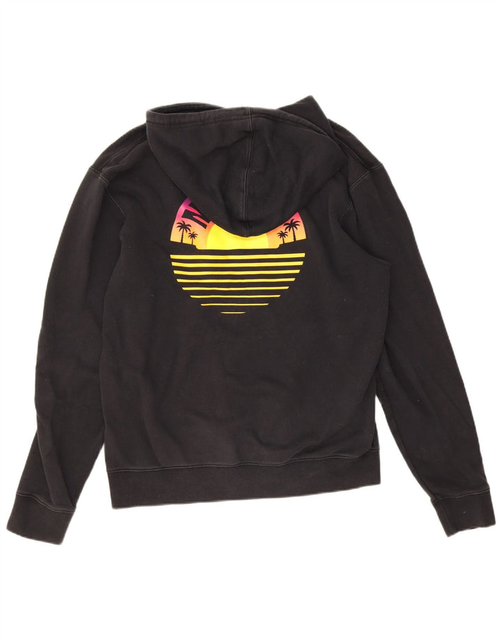 Nike Mens Graphic Hoodie Jumper Small Black Cotton