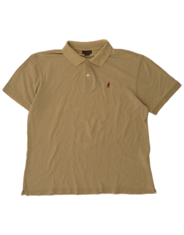 Marlboro Classics Mens Polo Shirt Large Khaki Cotton