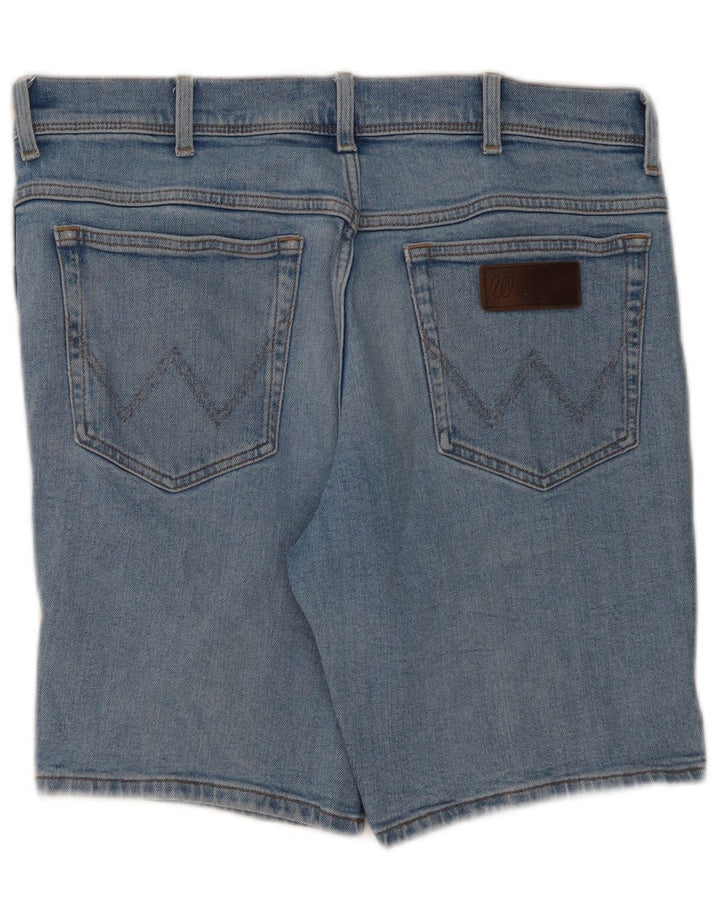 Wrangler Womens Texas Denim Shorts W34 Large Blue Cotton