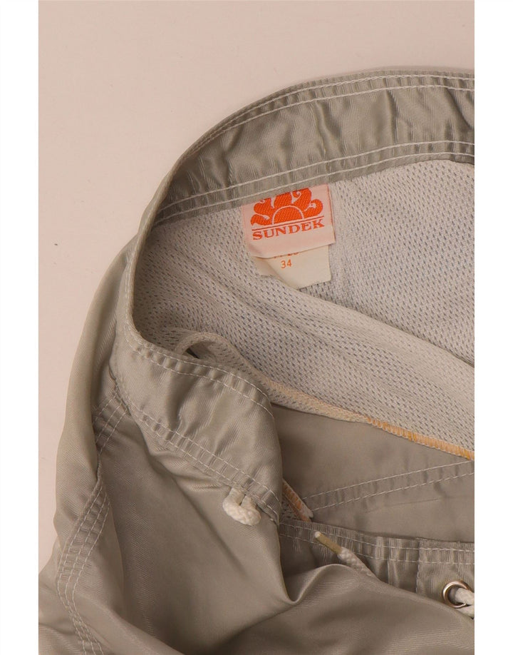 Sundek Mens Swimming Shorts Large  Grey Nylon