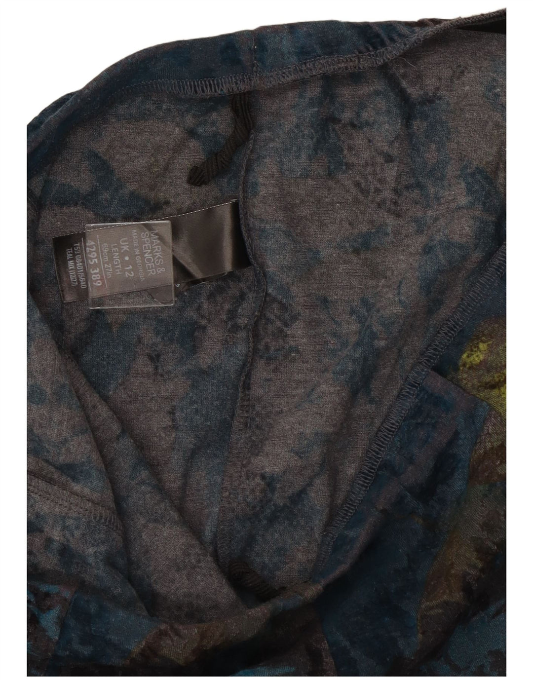 Marks & Spencer Womens A-Line Skirt UK 12 Medium W30  Blue Floral Polyester