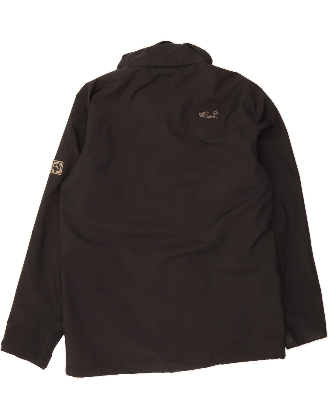 JACK WOLFSKIN Womens Rain Jacket UK 44/48 XL Black Polyester Vintage Jack Wolfskin and Second-Hand Jack Wolfskin from Messina Hembry 