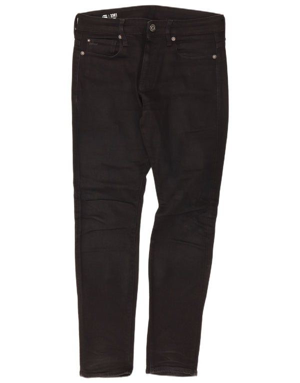 G-Star Mens 3301 Skinny Jeans W28 L30 Black Cotton