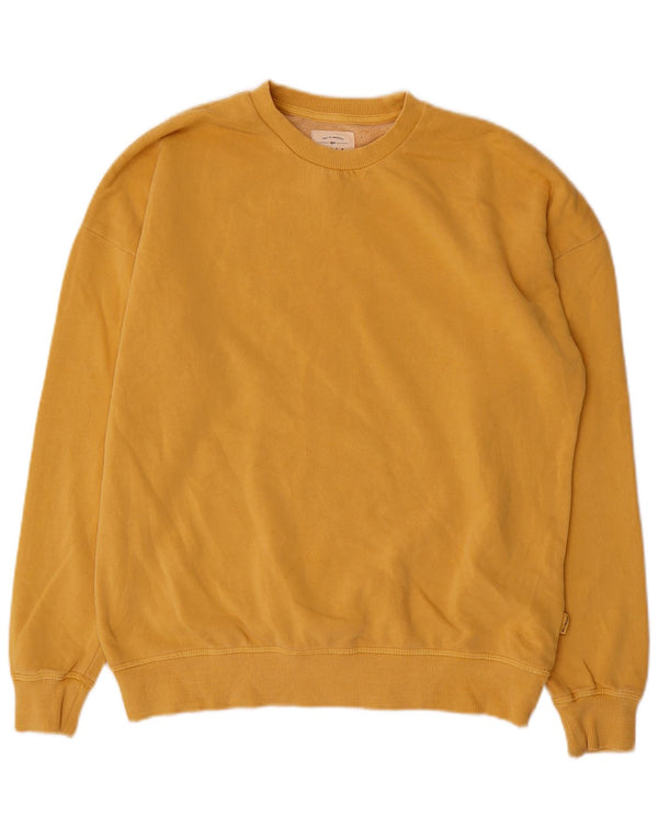 Billabong Mens Loose Fit Sweatshirt Jumper XS Yellow Cotton