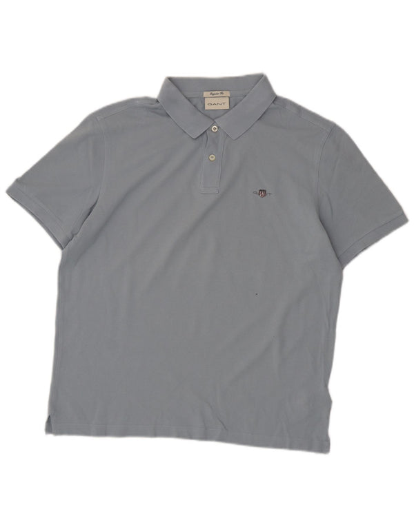 Gant Mens Regular Fit Polo Shirt Medium Blue Cotton