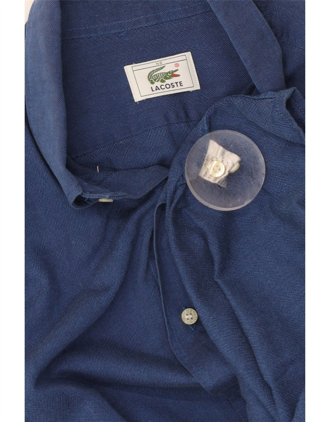 LACOSTE Mens Shirt Size 40 Medium Blue Cotton