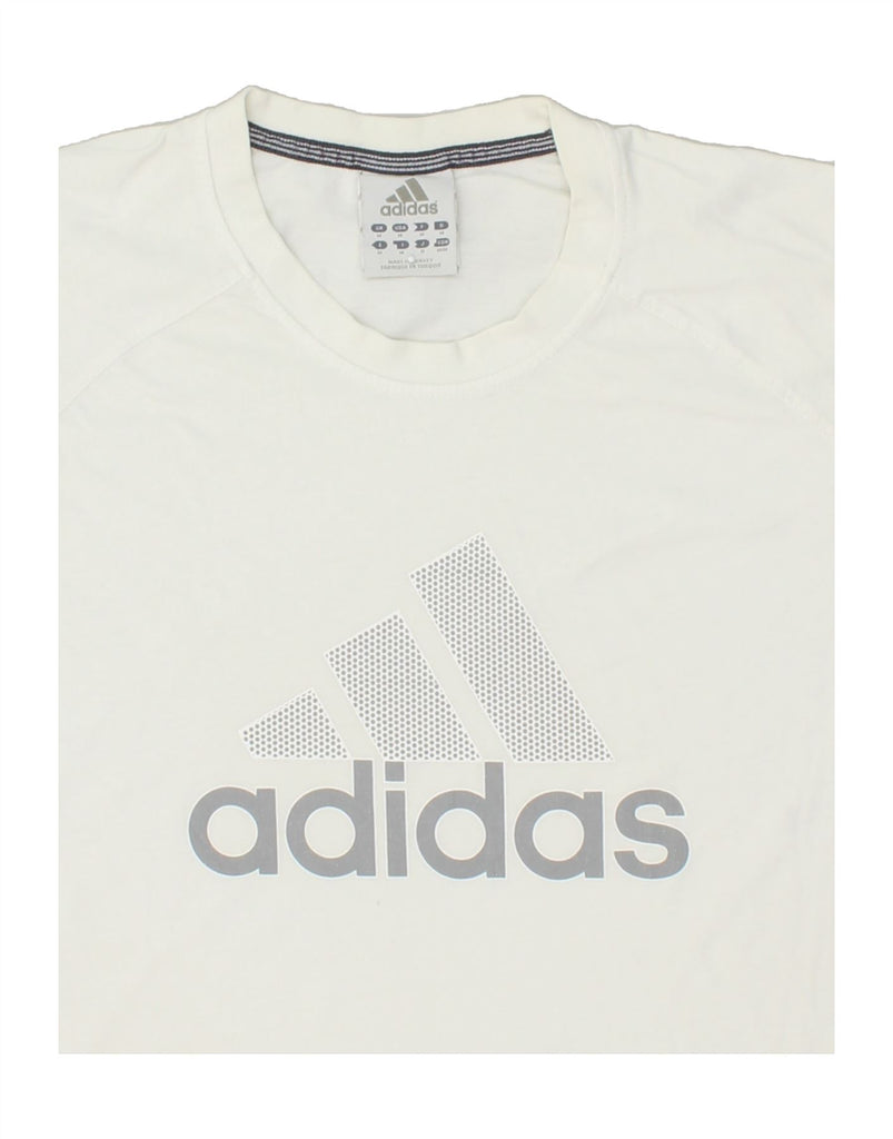 ADIDAS Mens Graphic T-Shirt Top Medium White Cotton | Vintage Adidas | Thrift | Second-Hand Adidas | Used Clothing | Messina Hembry 