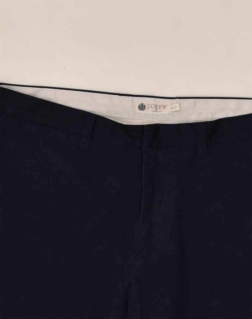 J. CREW Mens Straight Classic Fit Chino Trousers W35 L32 Navy Blue Cotton | Vintage J. Crew | Thrift | Second-Hand J. Crew | Used Clothing | Messina Hembry 