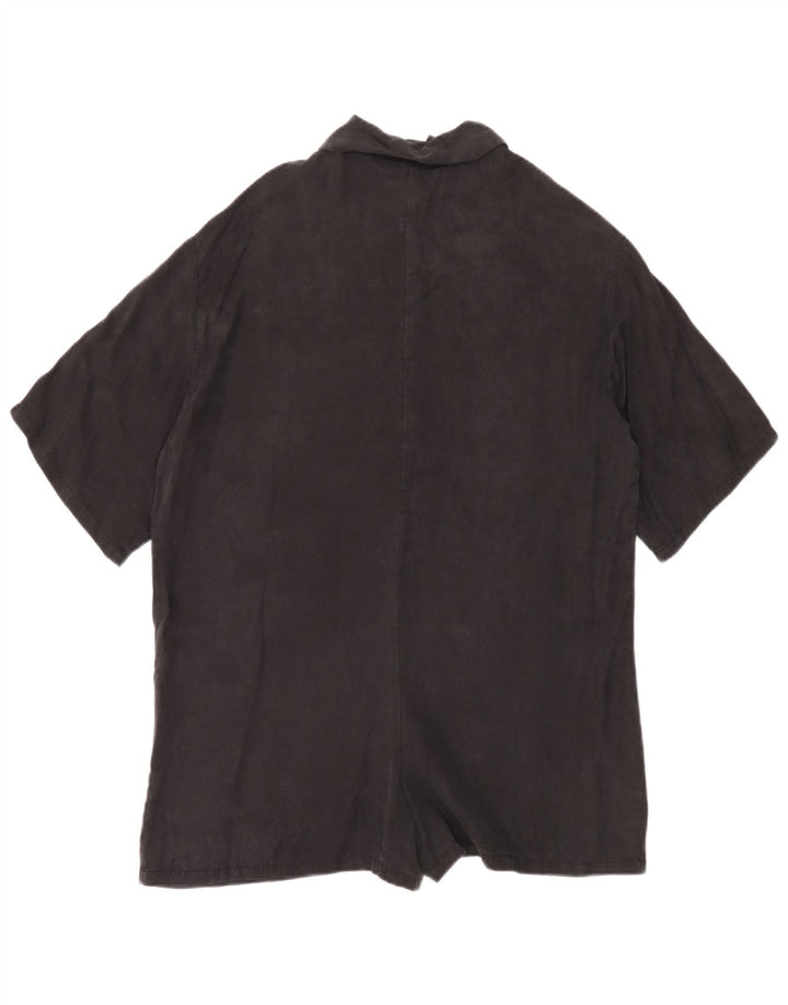 Zara Womens Oversized Playsuit UK 10 Small Black