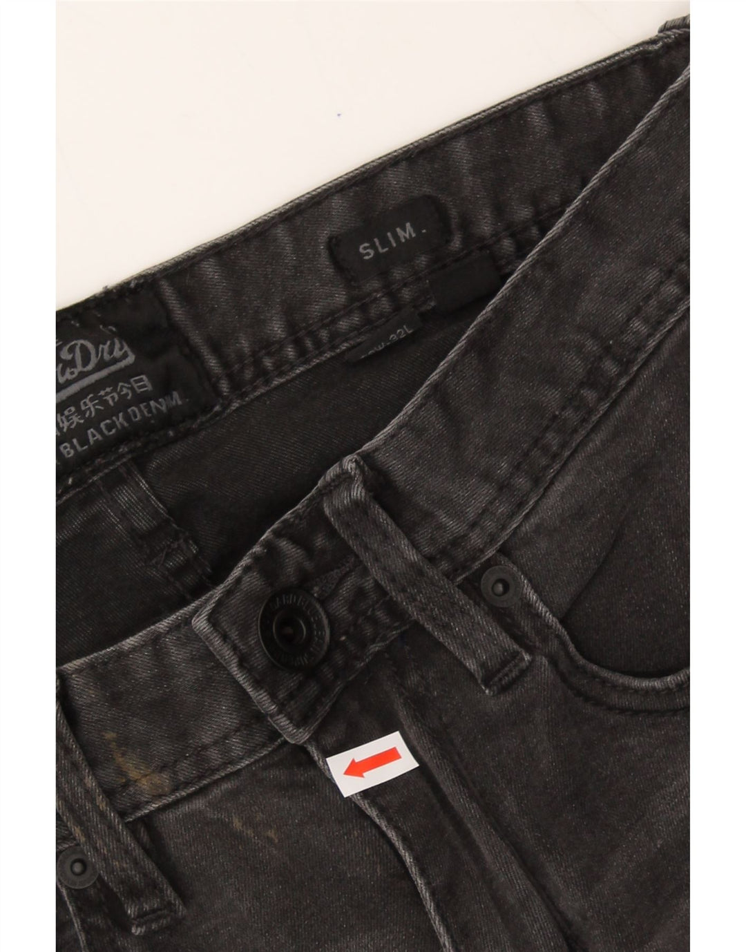 SUPERDRY Womens Slim Jeans W28 L32  Grey Cotton Vintage Superdry and Second-Hand Superdry from Messina Hembry 