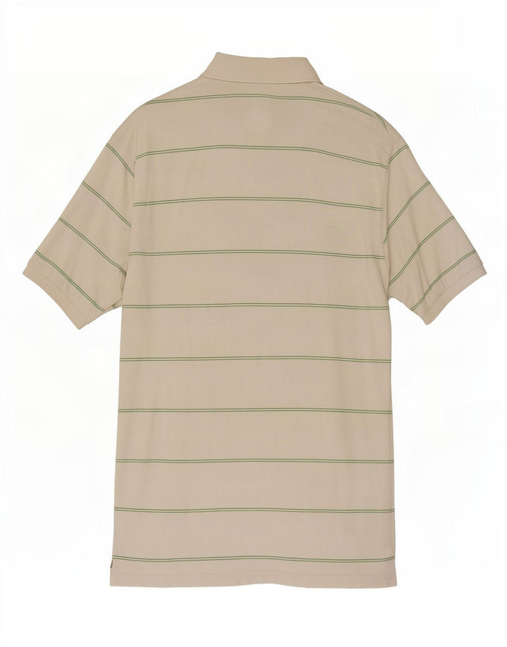 Marks & Spencer Mens Polo Shirt Medium White Striped Cotton