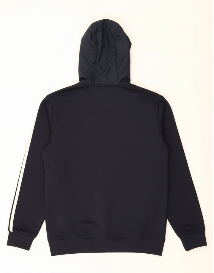 Adidas Mens Zip Hoodie Sweater Small Navy Blue Polyester