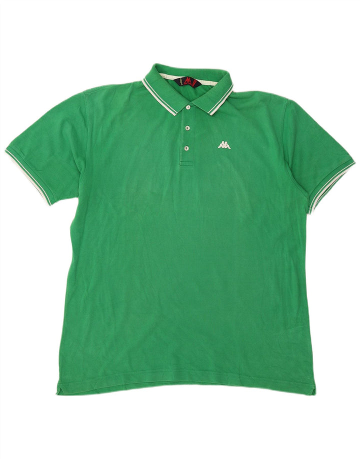 Kappa Mens Polo Shirt 2XL Green Cotton