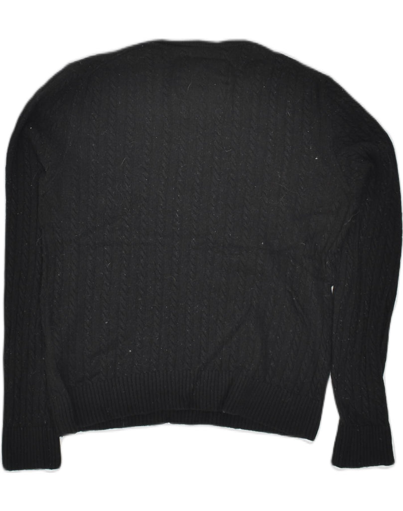 SUPERDRY Womens Crew Neck Jumper Sweater UK 14 Large Black Viscose | Vintage Superdry | Thrift | Second-Hand Superdry | Used Clothing | Messina Hembry 