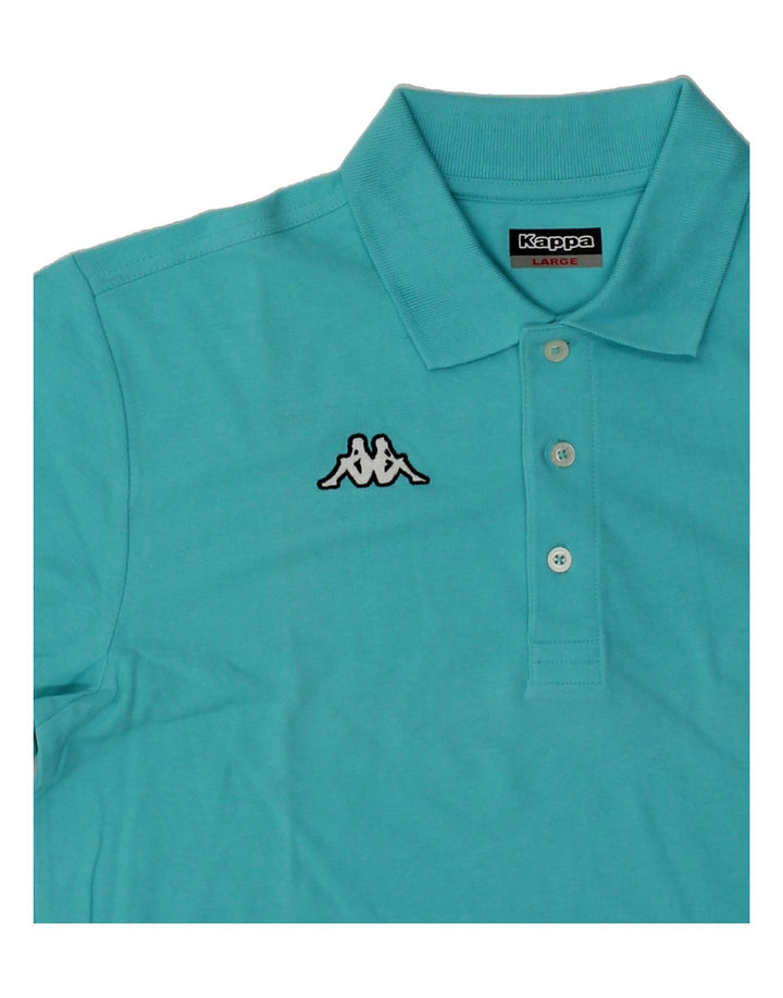 KAPPA Mens Polo Shirt Large Turquoise Cotton Vintage Kappa and Second-Hand Kappa from Messina Hembry 