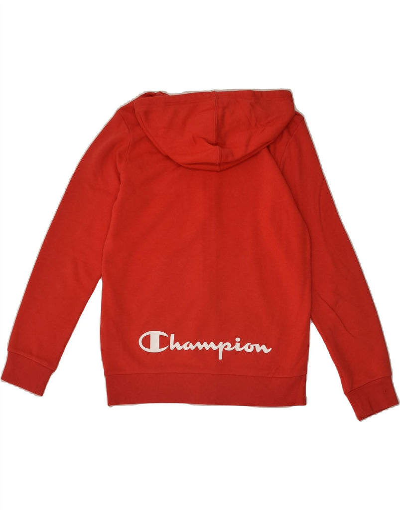 CHAMPION Boys Graphic Zip Hoodie Sweater 11-12 Years Large  Red Cotton | Vintage Champion | Thrift | Second-Hand Champion | Used Clothing | Messina Hembry 