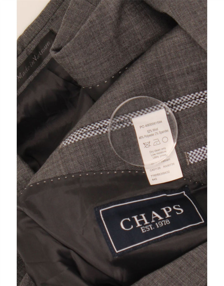 CHAPS Mens 2 Button Blazer Jacket UK 44 2XL Grey Wool