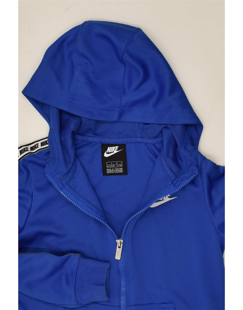 NIKE Boys Zip Hoodie Sweater 6-7 Years Blue Polyester | Vintage Nike | Thrift | Second-Hand Nike | Used Clothing | Messina Hembry 