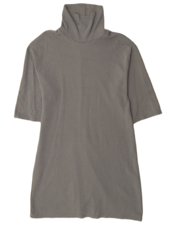 Zara Womens T-Shirt Dress UK 10 Small Grey Cotton