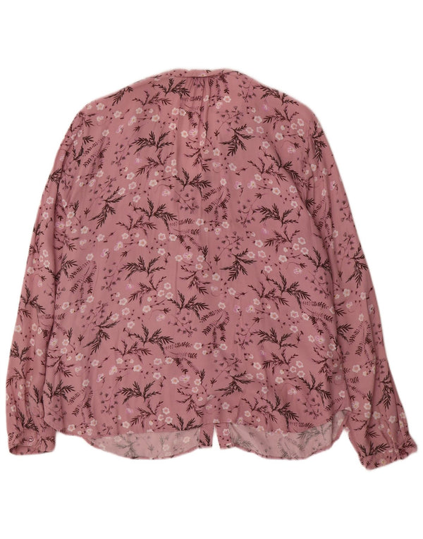 Laura Ashley Womens Shirt Blouse UK 18 XL Pink Floral Viscose