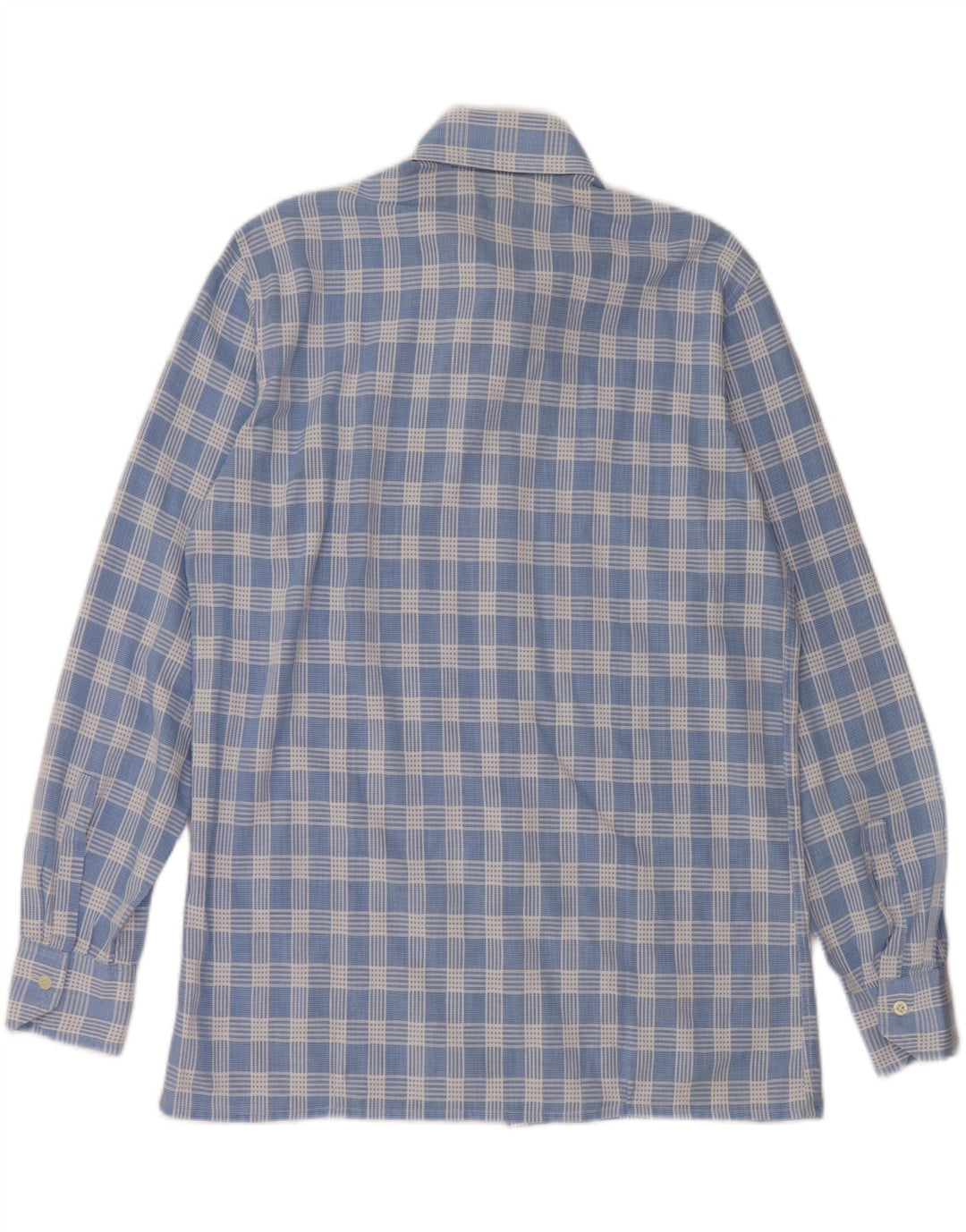 CONFEZIONI DI LUSSO Mens Shirt Size 41 16 Large Blue Check