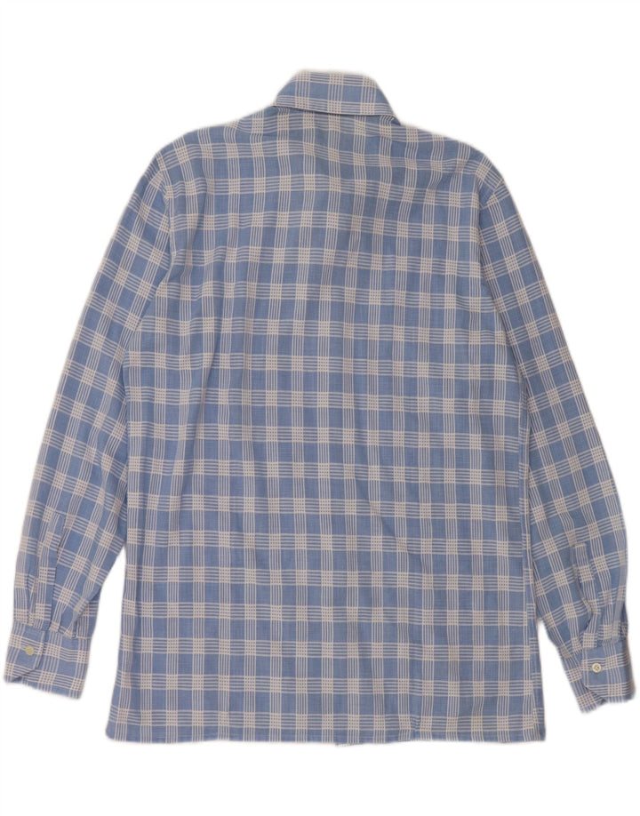 CONFEZIONI DI LUSSO Mens Shirt Size 41 16 Large Blue Check