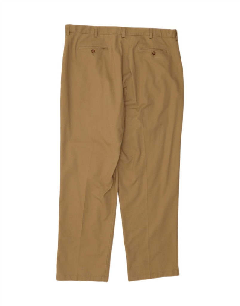 L.L.BEAN Mens Pegged Straight Casual Trousers W42 L34 Khaki Cotton Vintage L.L.Bean and Second-Hand L.L.Bean from Messina Hembry 