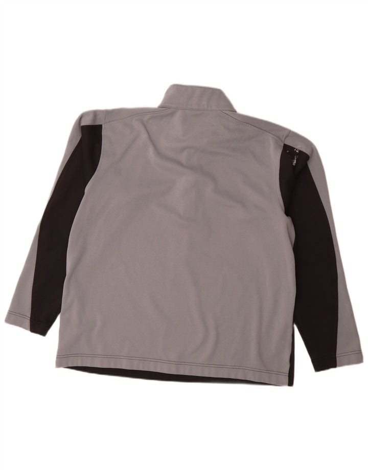 Nike Mens Dri Fit Pullover Tracksuit Top UK 42/44 Large Grey Colourblock