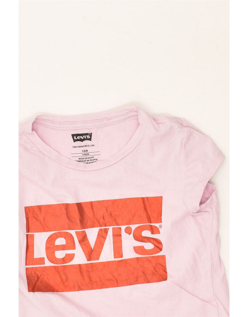 LEVI'S Girls Graphic T-Shirt Top 9-10 Years Pink | Vintage Levi's | Thrift | Second-Hand Levi's | Used Clothing | Messina Hembry 