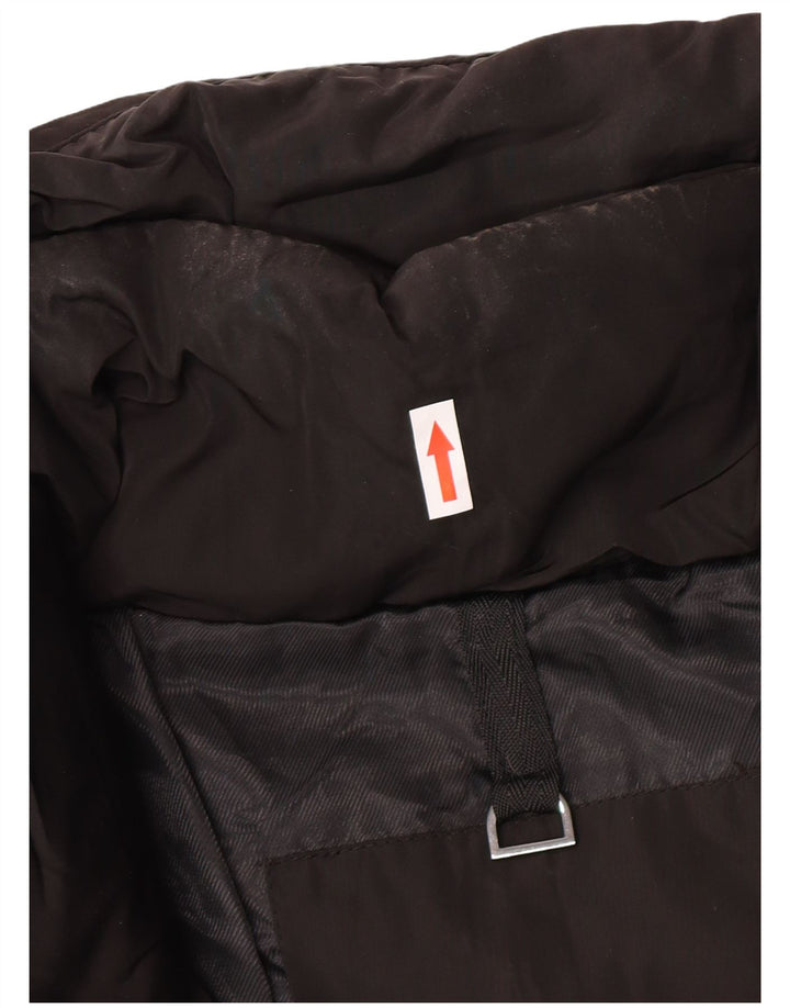 Zara Womens Padded Coat UK 14 Medium Black Polyester