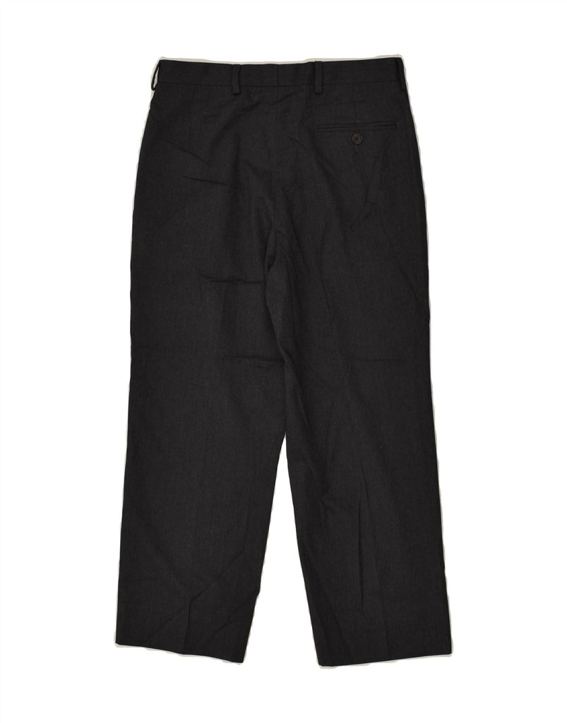 RALPH LAUREN Womens Straight Suit Trousers W28 L24 Grey Polyester | Vintage Ralph Lauren | Thrift | Second-Hand Ralph Lauren | Used Clothing | Messina Hembry 