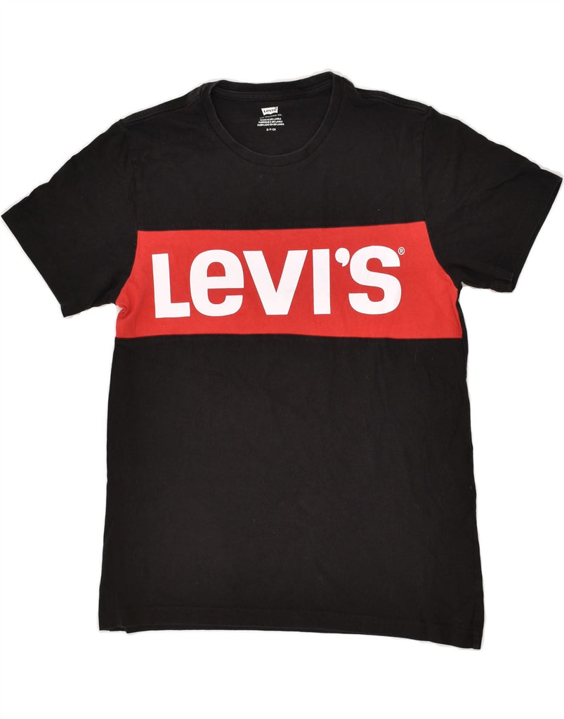 LEVI'S Mens Graphic T-Shirt Top Small Black Cotton | Vintage Levi's | Thrift | Second-Hand Levi's | Used Clothing | Messina Hembry 