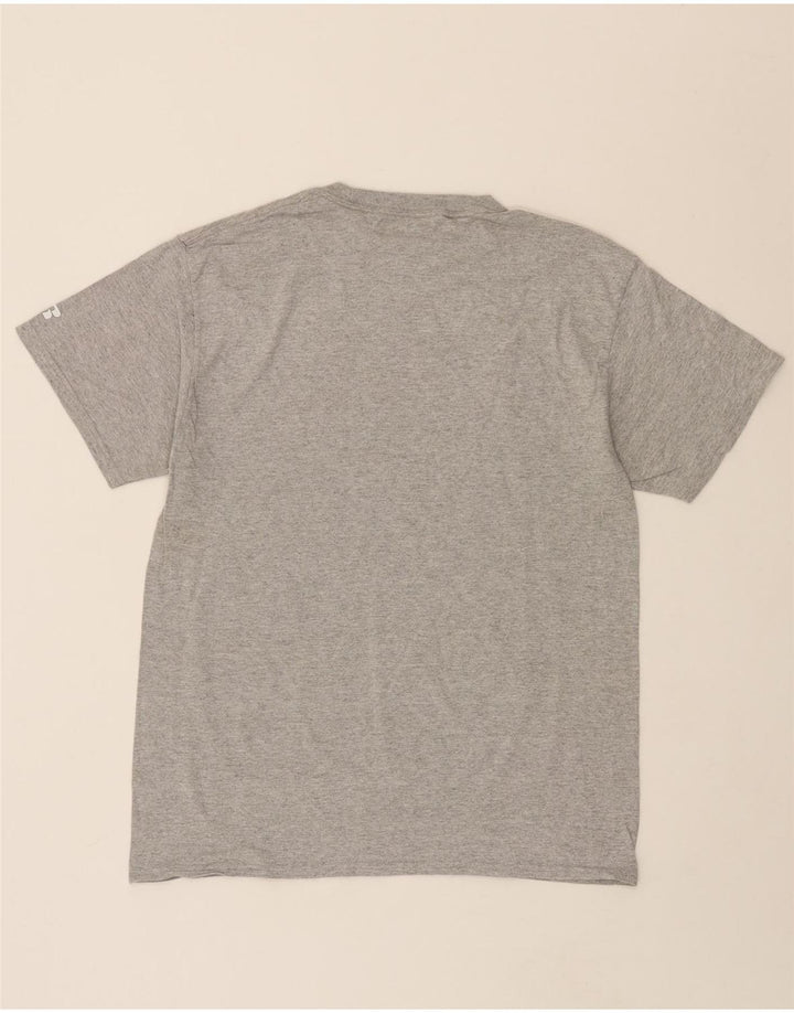 RUSSELL ATHLETIC Mens Graphic T-Shirt Top UK 38/40 Medium Grey Vintage Russell Athletic and Second-Hand Russell Athletic from Messina Hembry 