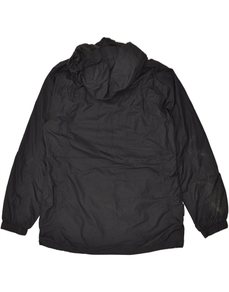 MOUNTAIN WAREHOUSE Womens Hooded Rain Jacket UK 14 Large Black Polyester | Vintage Mountain Warehouse | Thrift | Second-Hand Mountain Warehouse | Used Clothing | Messina Hembry 