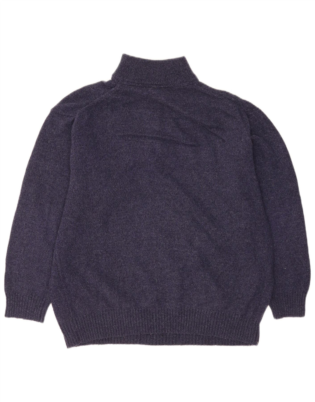 Murphy & Nye Mens Zip Neck Jumper Sweater Large Navy Blue Wool
