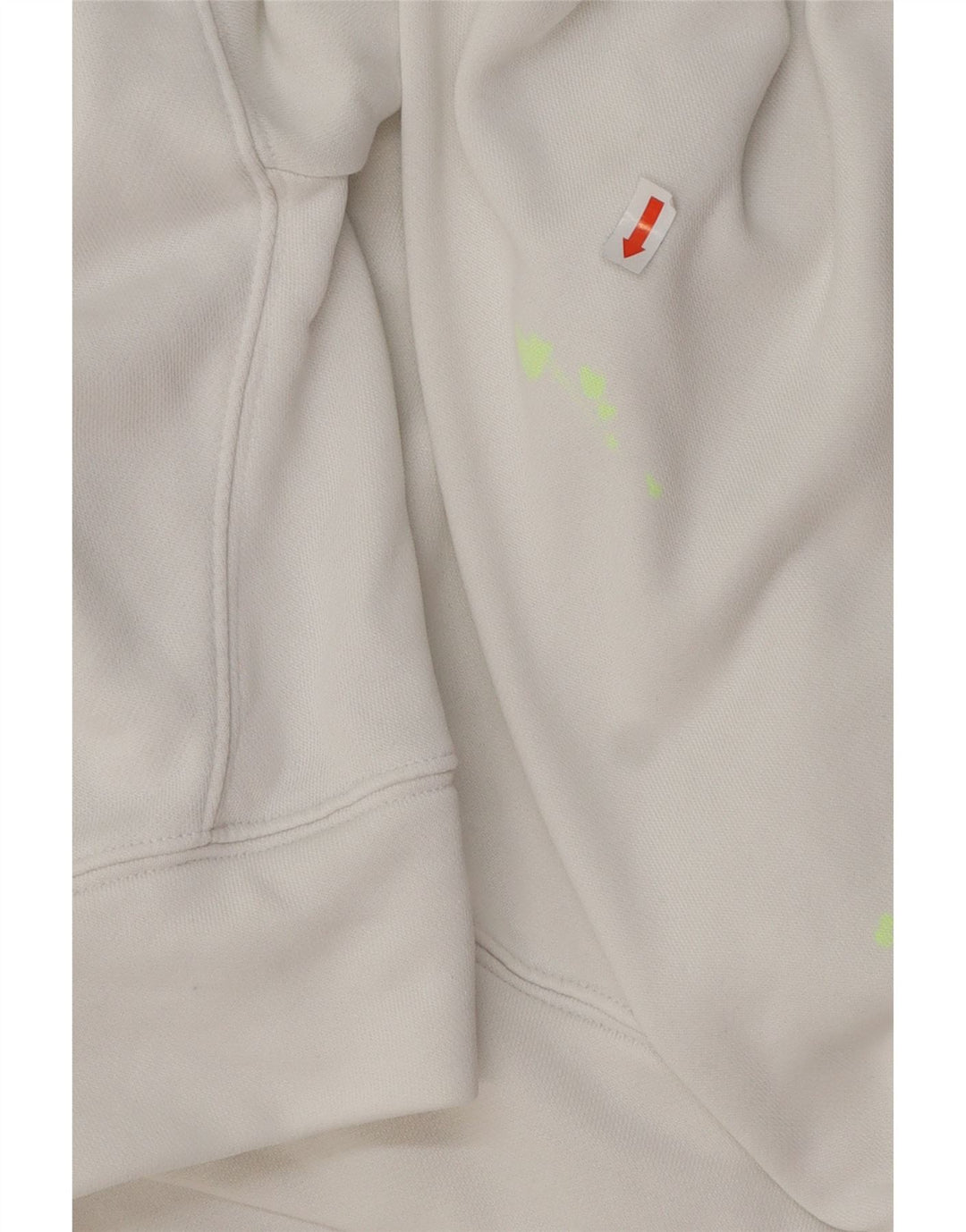 ADIDAS Womens Oversized Crop Hoodie Jumper UK 10 Small White Cotton