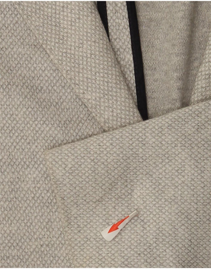 Massimo Dutti Mens 2 Button Blazer Jacket EU 56 XL Grey Argyle/Diamond