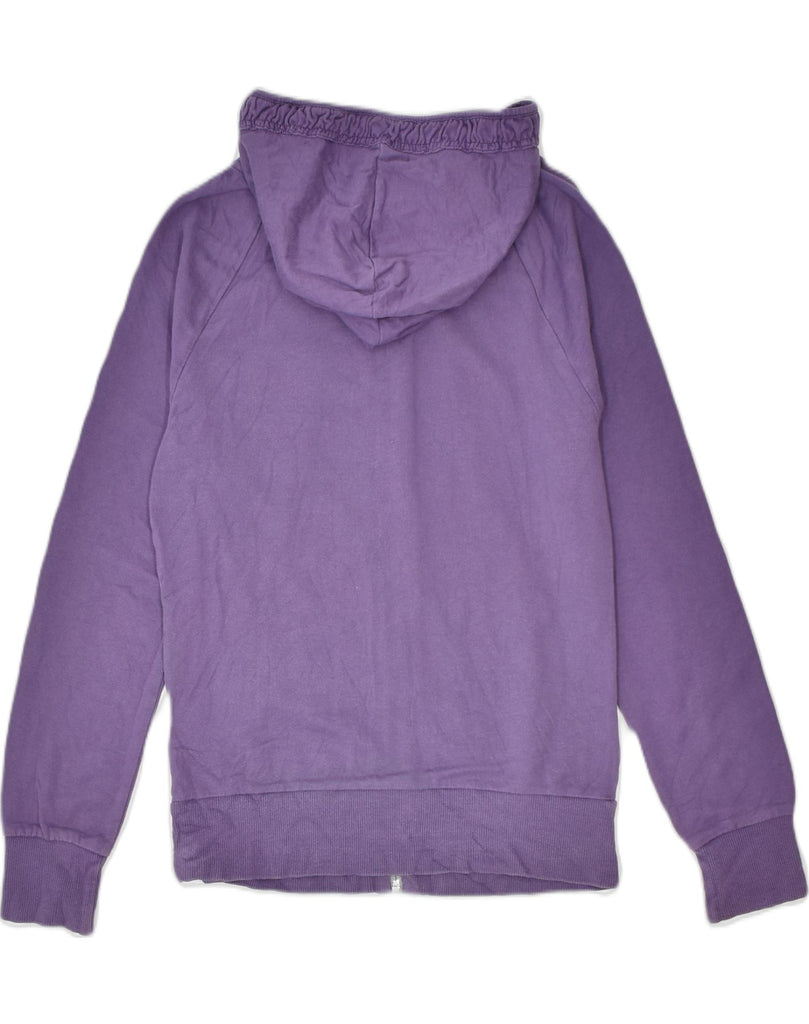 PUMA Womens Zip Hoodie Sweater UK 10 Small Purple Colourblock Cotton | Vintage | Thrift | Second-Hand | Used Clothing | Messina Hembry 