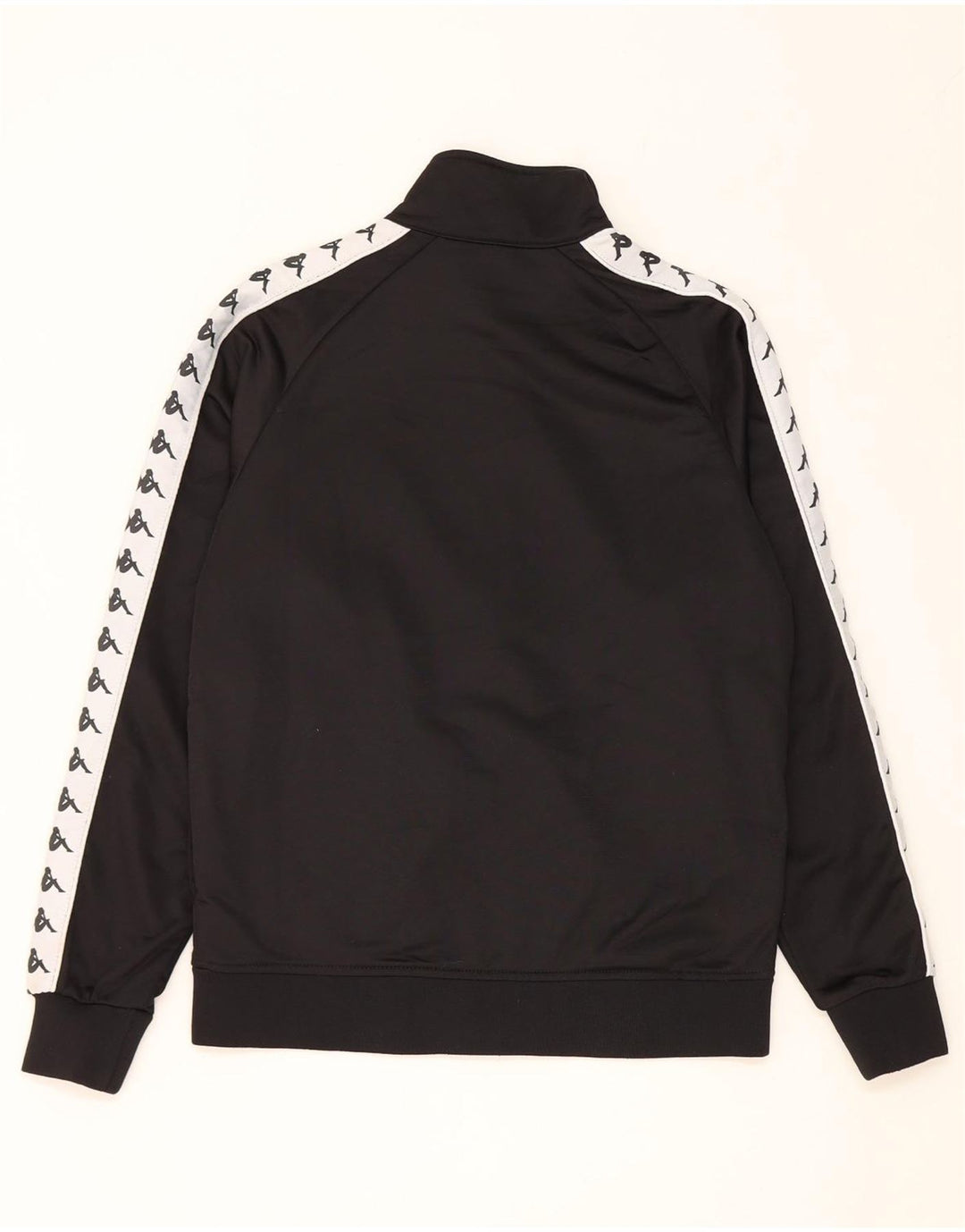 Kappa Mens Graphic Tracksuit Top Jacket Medium Black Colourblock Polyester