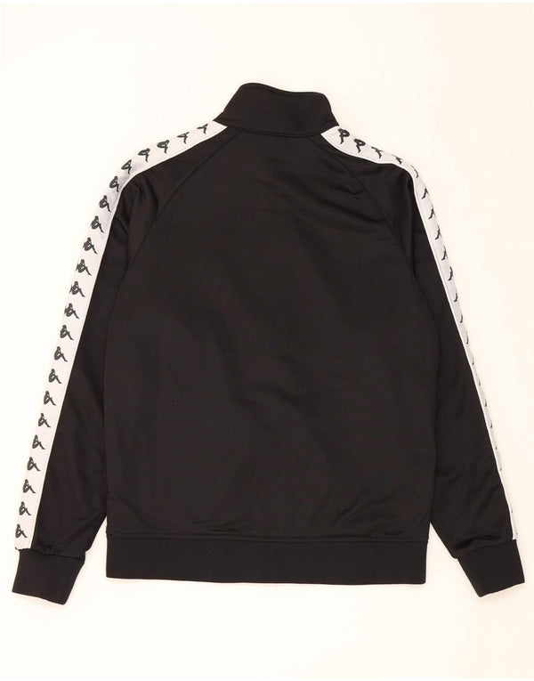 Kappa Mens Graphic Tracksuit Top Jacket Medium Black Colourblock Polyester