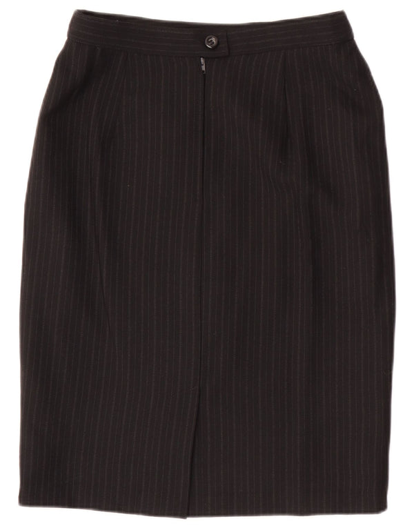 Max & Co. Womens High Waist Pencil Skirt UK 16 Large W28 Black Pinstripe