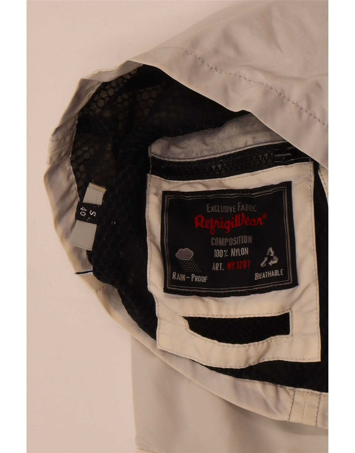 Refrigiwear Womens Rain Jacket UK 10 Small Off White Nylon