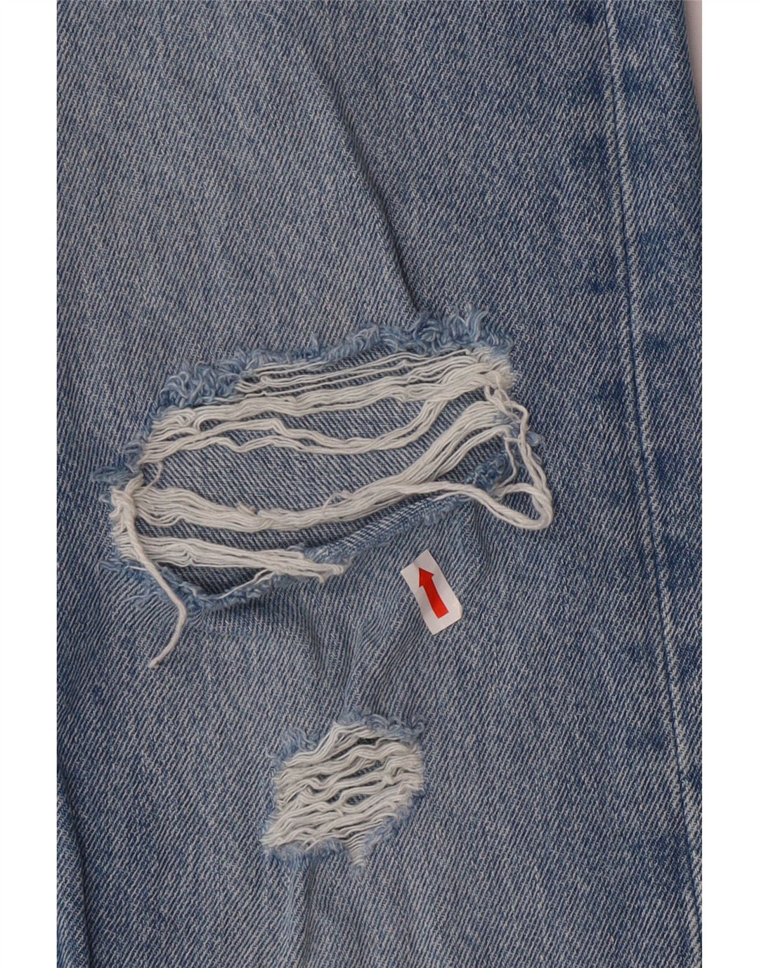 LEVI'S Mens 501 Distressed Straight Jeans W28 L30 Blue Cotton