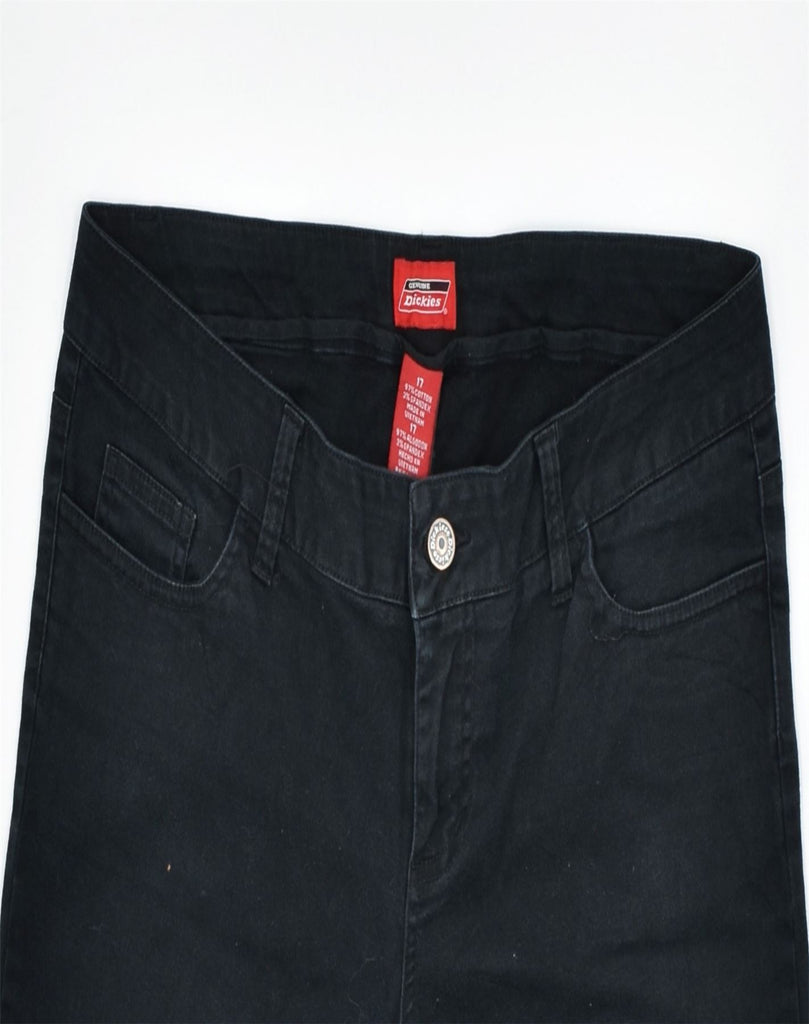 DICKIES Girls Straight Jeans 15-16 Years W24 L29 Black Cotton | Vintage | Thrift | Second-Hand | Used Clothing | Messina Hembry 